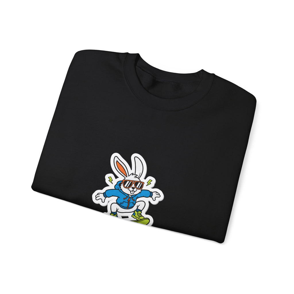Egg Hunter Skate Bunny Sweatshirt | boys Easter shirt, dinosaur egg, camo Easter