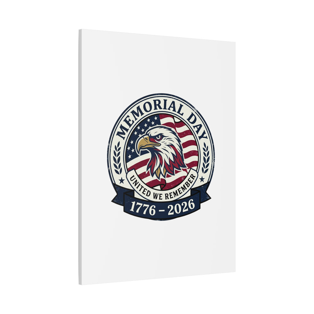 Memorial Day 1776-2026 Canvas | USA 250, vintage distressed patriotic