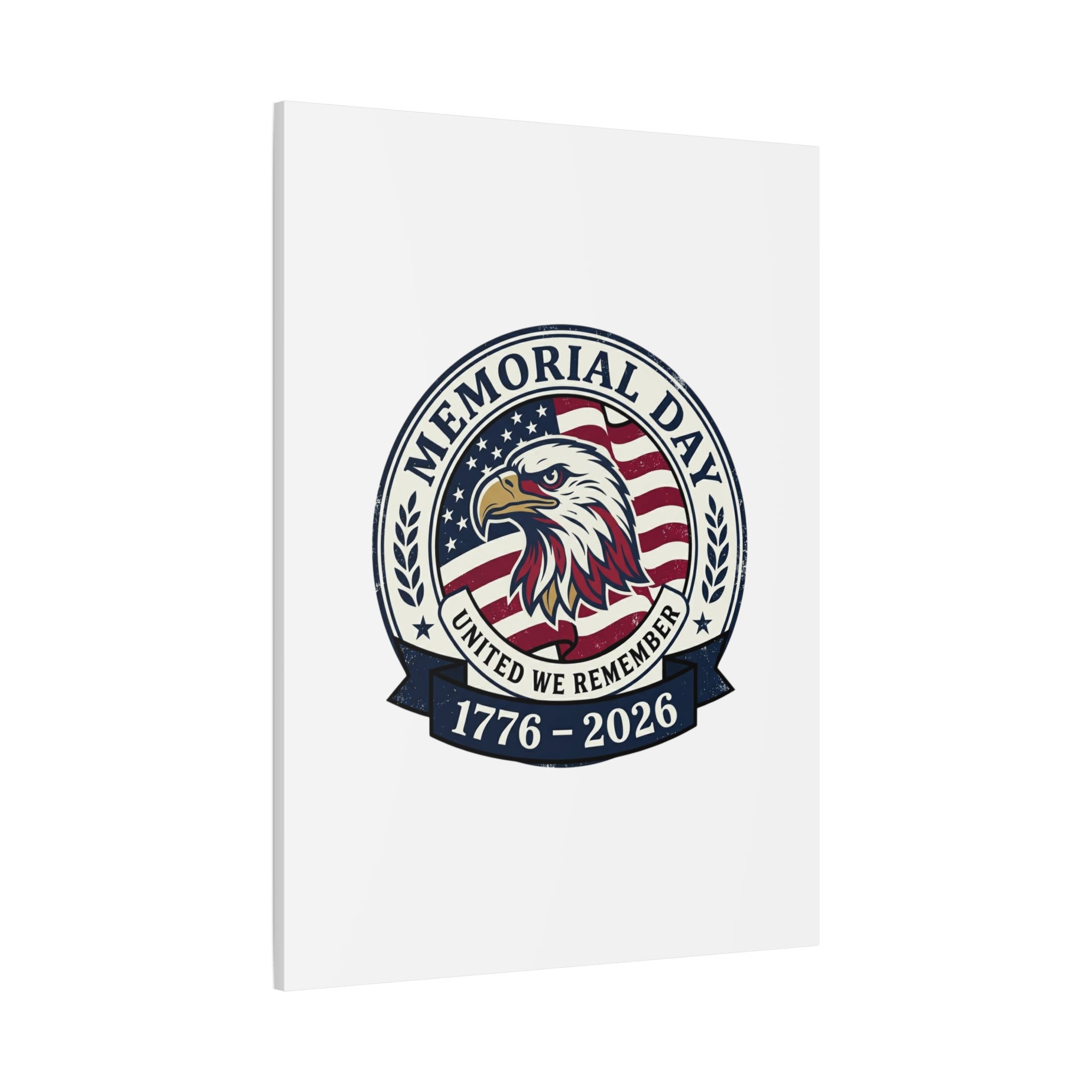 Memorial Day 1776-2026 Canvas | USA 250, vintage distressed patriotic