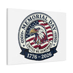 Memorial Day 1776-2026 Canvas | USA 250, vintage distressed patriotic