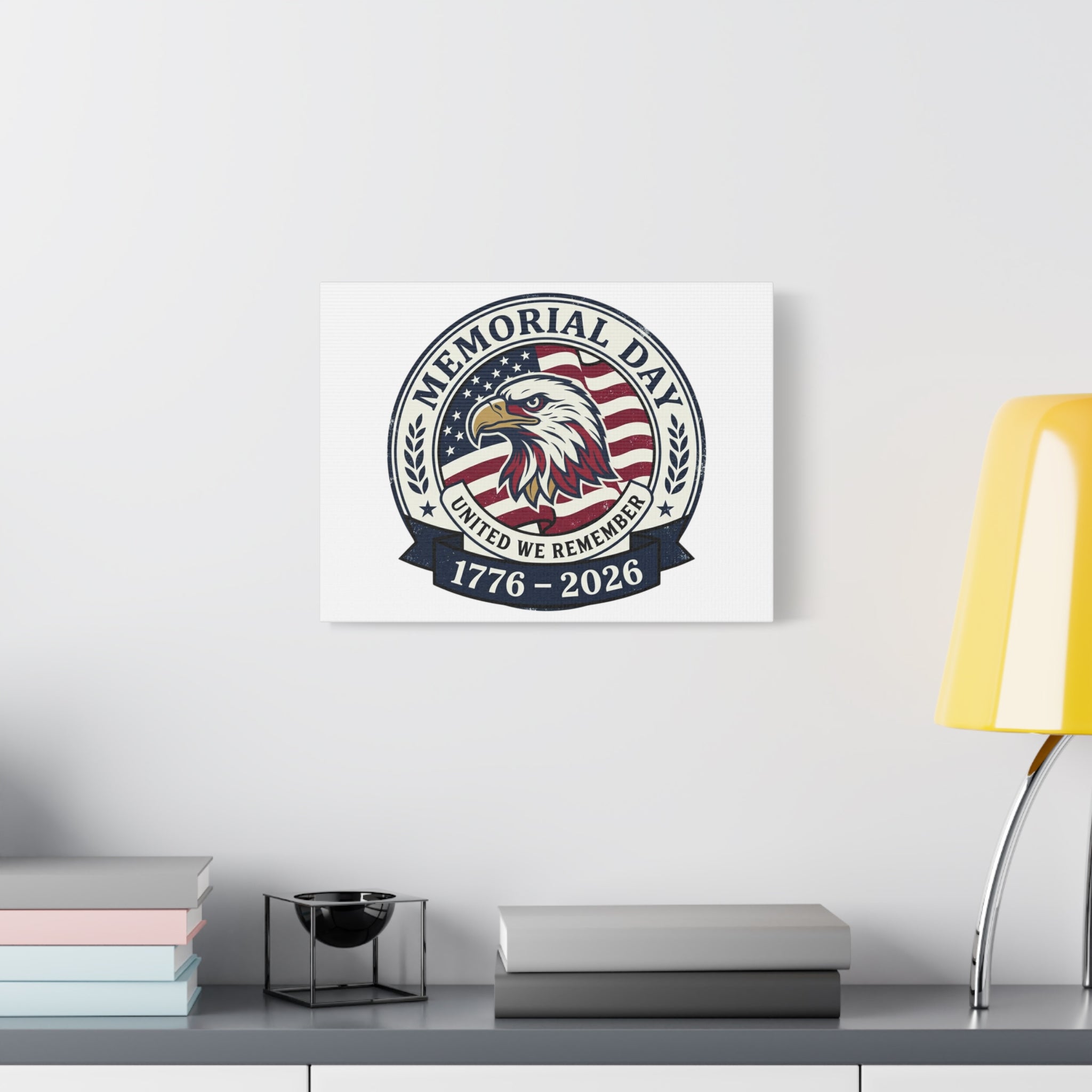 Memorial Day 1776-2026 Canvas | USA 250, vintage distressed patriotic