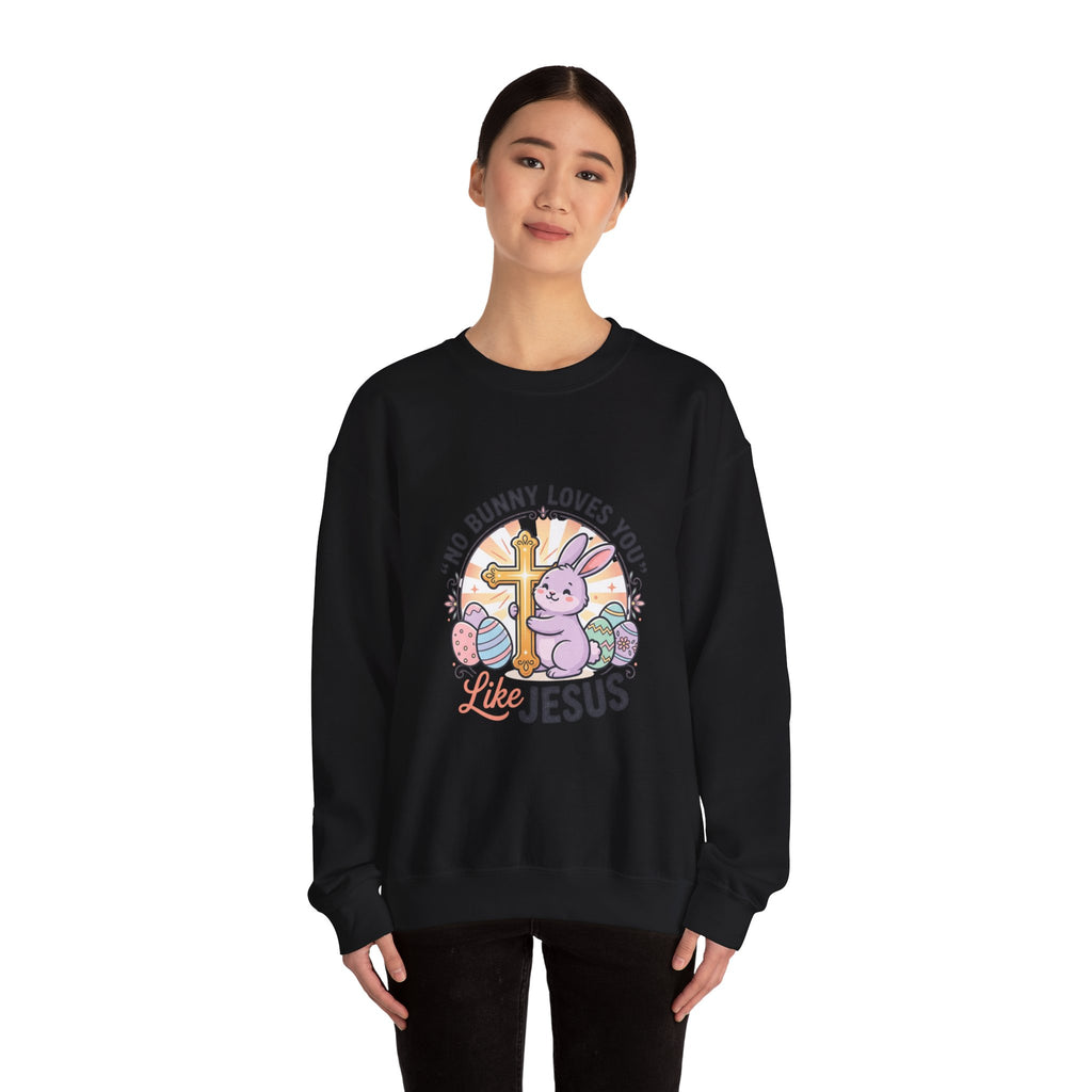 No Bunny Loves You Like Jesus Sweatshirt | Easter Christian, Pastel Retro Church Humor