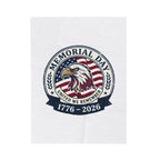 Memorial Day 1776–2026 USA 250 Velveteen Plush Blanket | vintage distressed patriotic