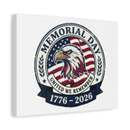 Memorial Day 1776-2026 Canvas | USA 250, vintage distressed patriotic