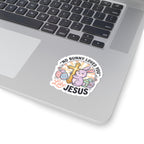 No Bunny Loves You Like Jesus Kiss-Cut Sticker | Easter Christian, Church Humor, Pastel Retro