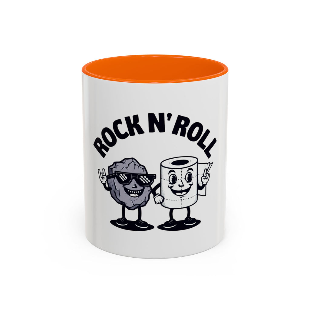Funny 'Toilet Paper & Rock Snack' Accent Coffee Mug (11/15 oz)