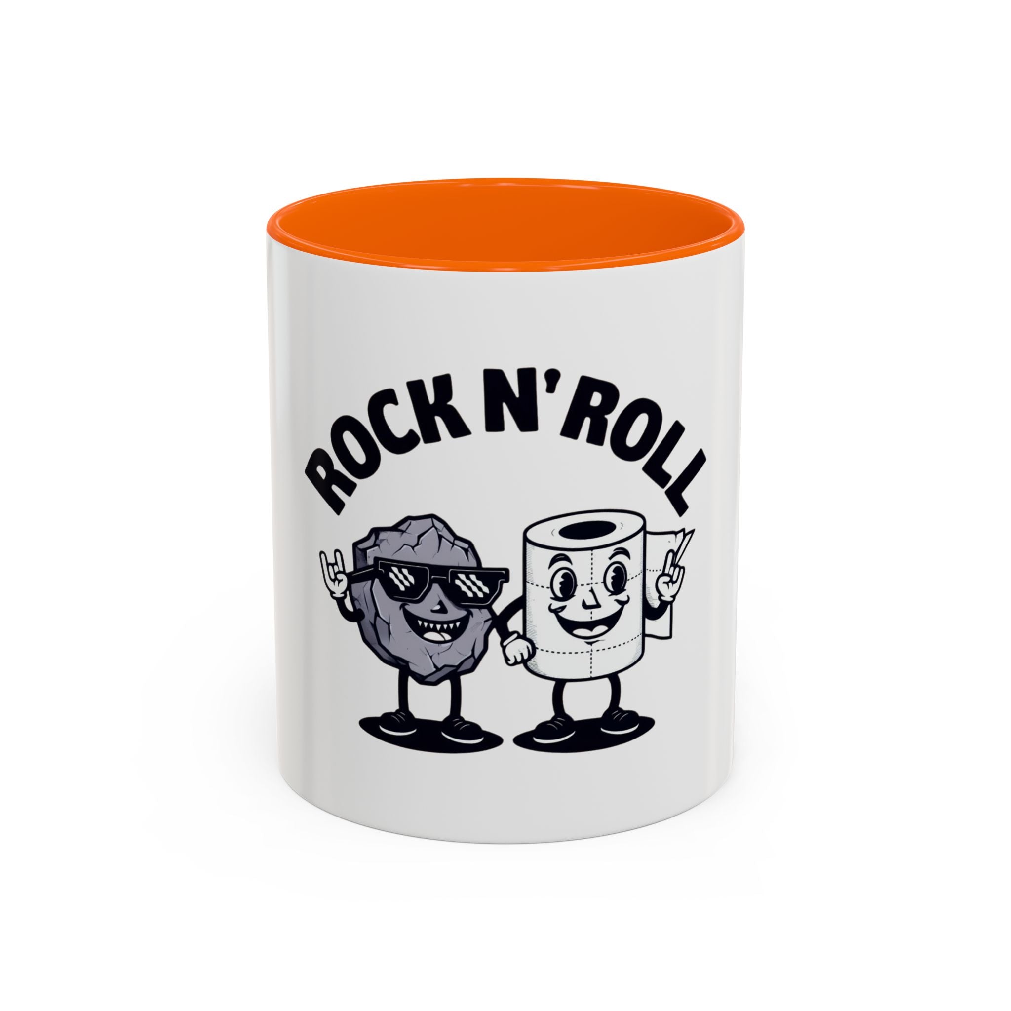 Funny 'Toilet Paper & Rock Snack' Accent Coffee Mug (11/15 oz)