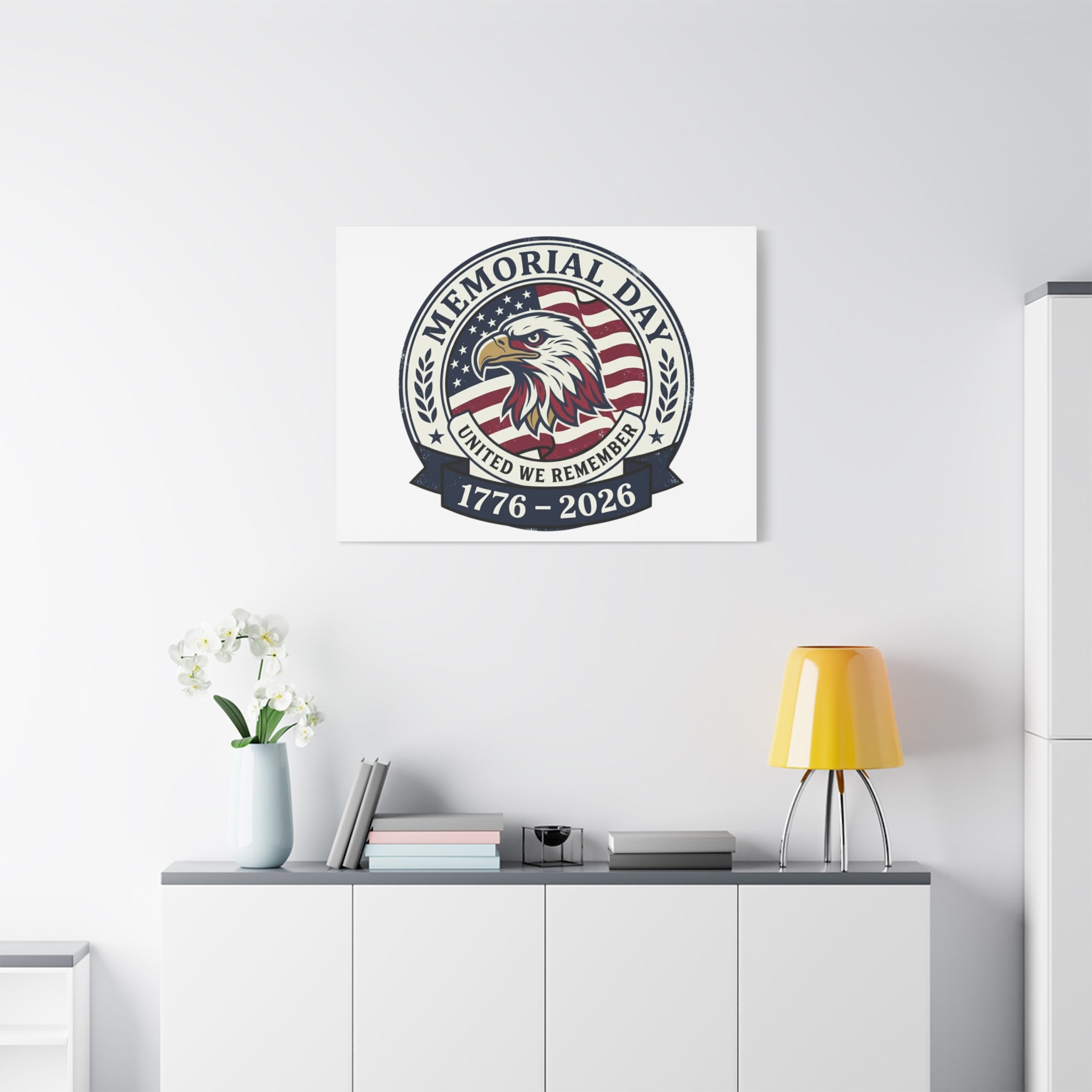 Memorial Day 1776-2026 Canvas | USA 250, vintage distressed patriotic