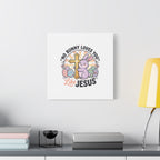 No Bunny Loves You Like Jesus Canvas | Easter Christian, Church Humor, Pastel Retro
