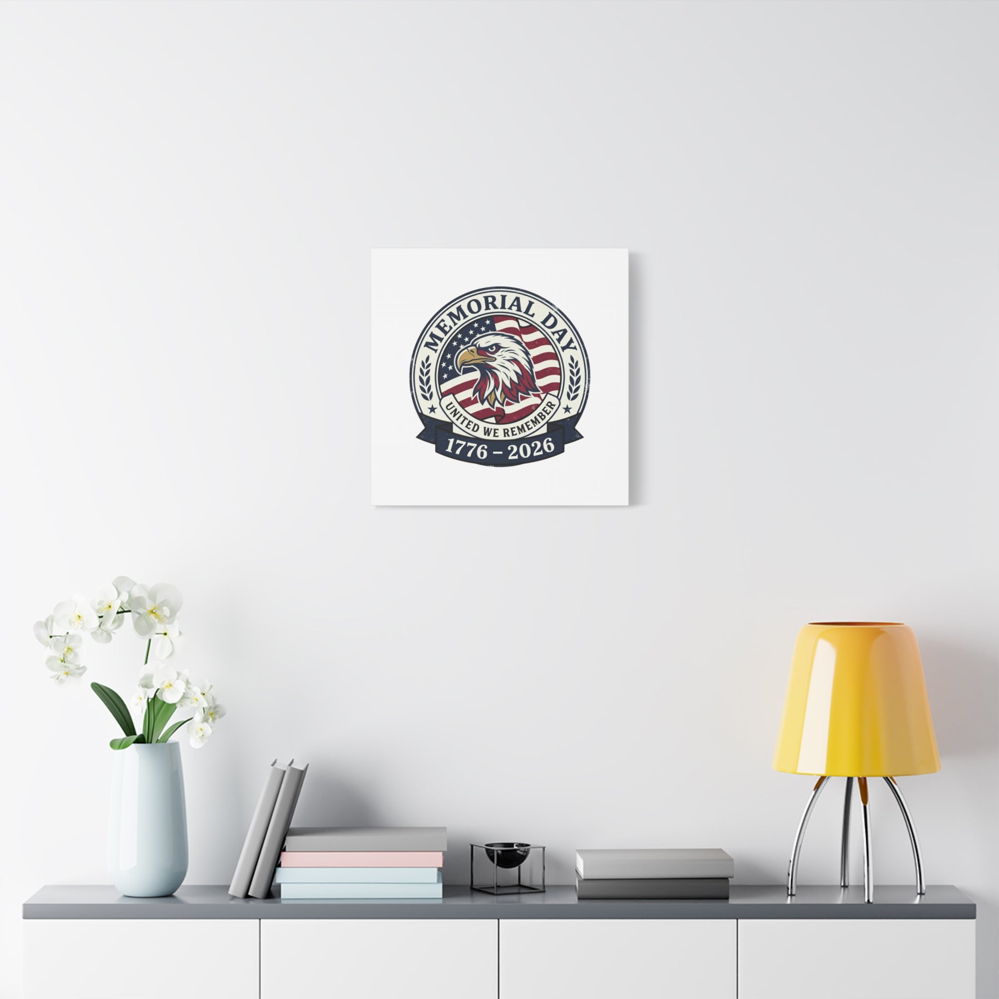 Memorial Day 1776-2026 Canvas | USA 250, vintage distressed patriotic