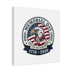 Memorial Day 1776-2026 Canvas | USA 250, vintage distressed patriotic