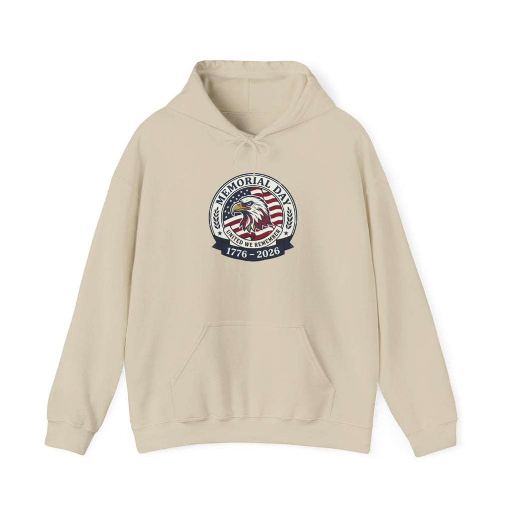 Memorial Day 1776–2026 Hoodie | USA 250 Vintage Distressed, Red White Blue