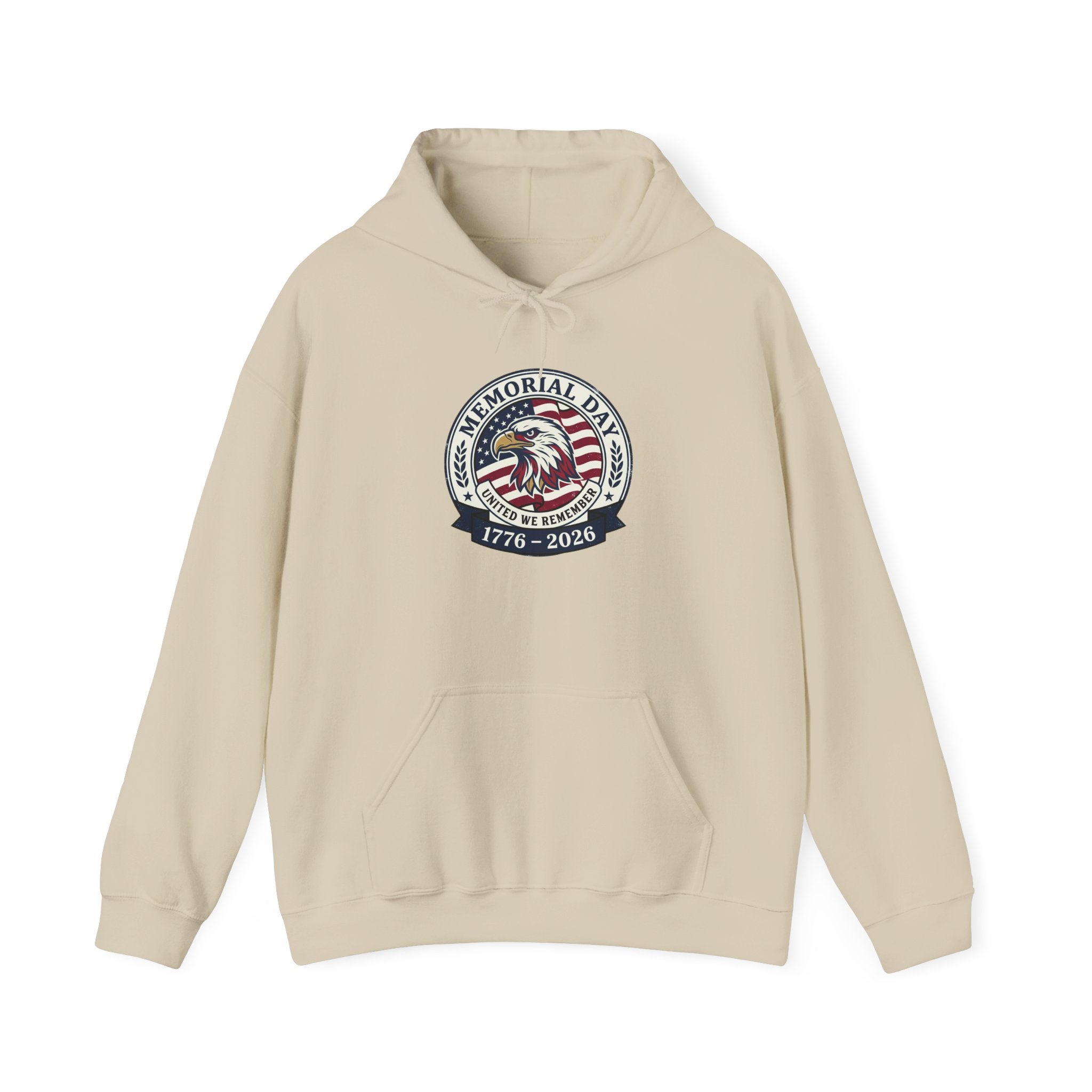 Memorial Day 1776–2026 Hoodie | USA 250 Vintage Distressed, Red White Blue