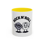 Funny 'Toilet Paper & Rock Snack' Accent Coffee Mug (11/15 oz)
