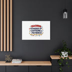 Teaching Powered by Caffeine & Patience Canvas | Teacher Appreciation Gifts