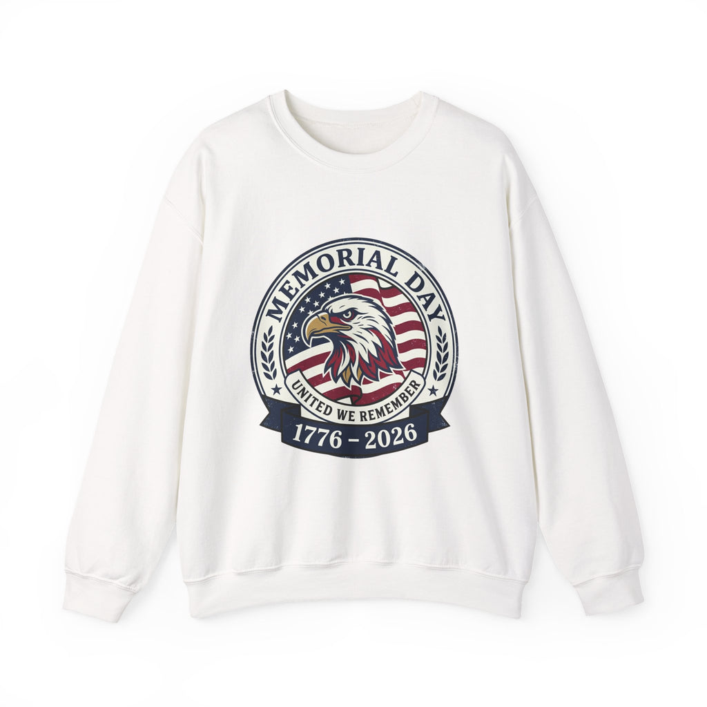 Memorial Day 1776–2026 Eagle Emblem Sweatshirt | USA 250, vintage distressed