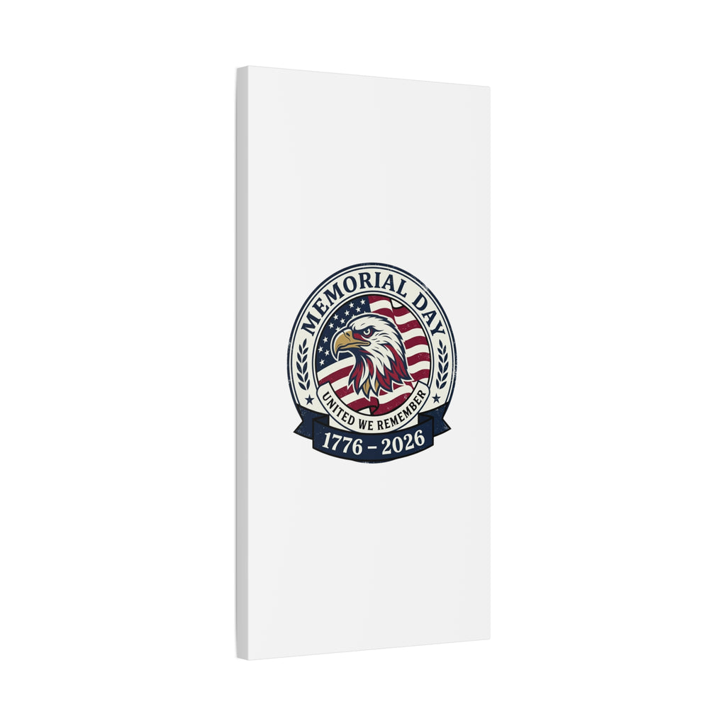 Memorial Day 1776-2026 Canvas | USA 250, vintage distressed patriotic