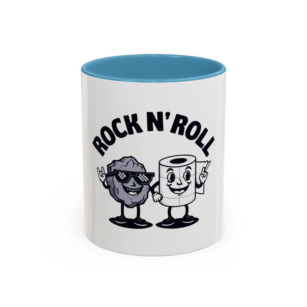 Funny 'Toilet Paper & Rock Snack' Accent Coffee Mug (11/15 oz)