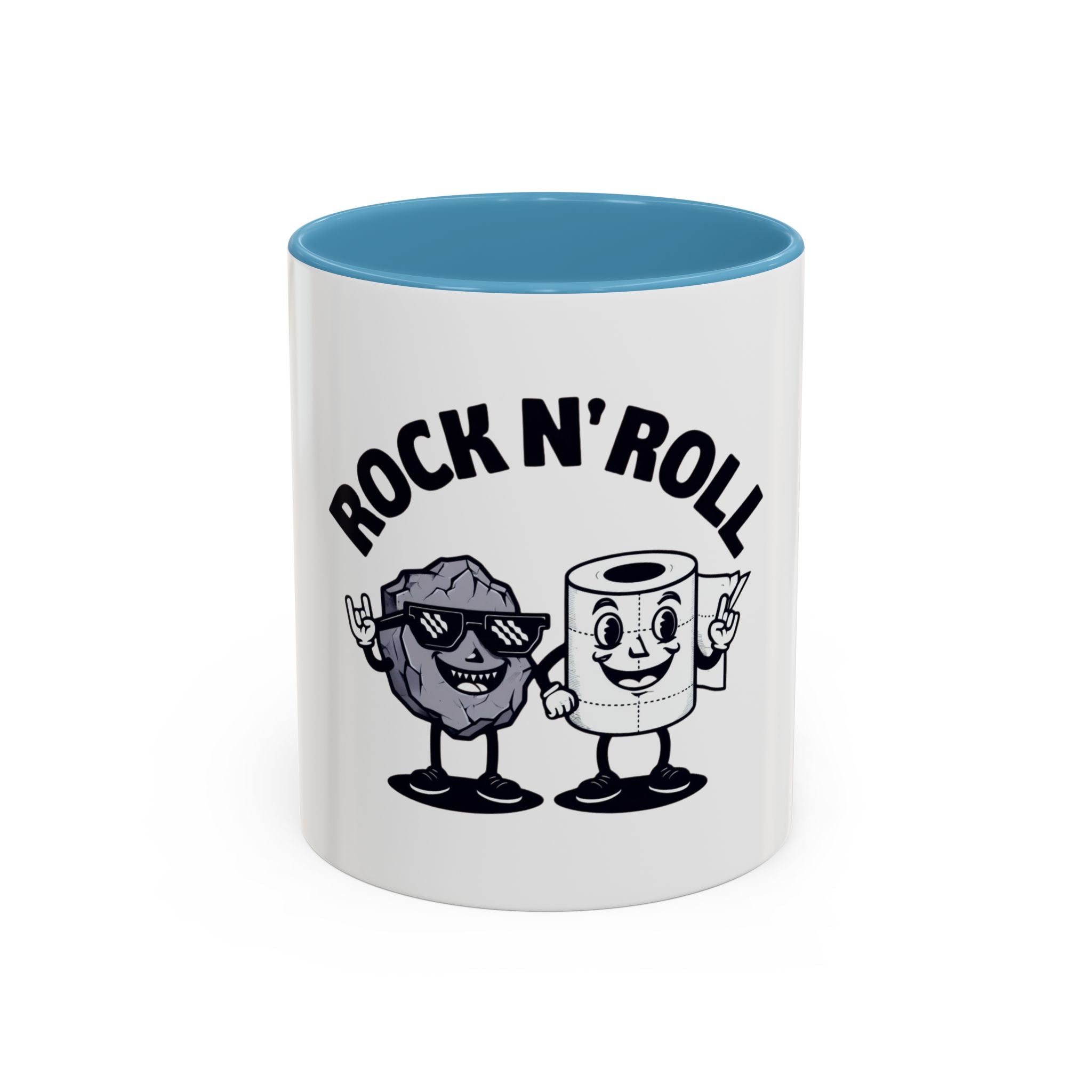Funny 'Toilet Paper & Rock Snack' Accent Coffee Mug (11/15 oz)