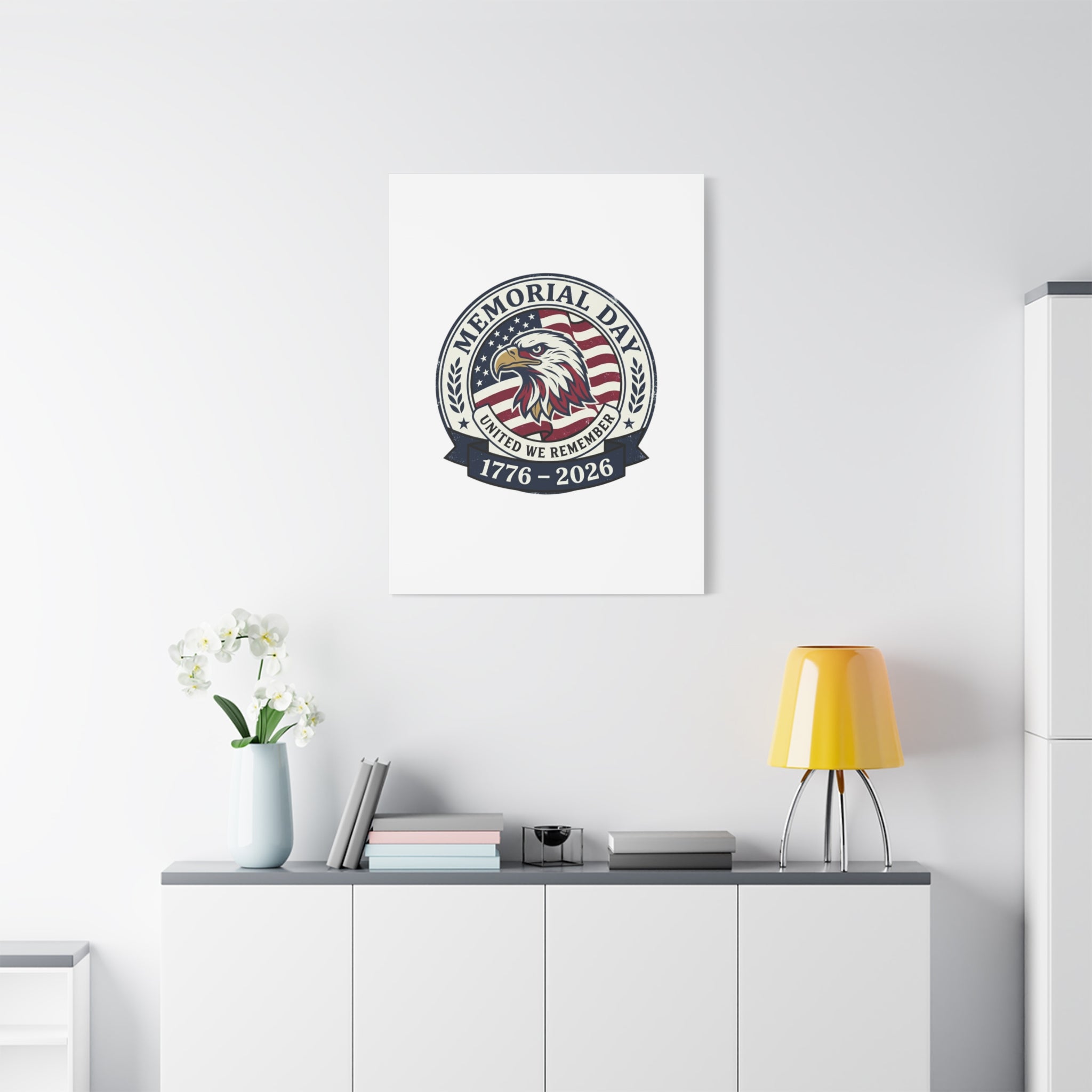 Memorial Day 1776-2026 Canvas | USA 250, vintage distressed patriotic