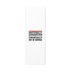 Emotionally Exhausted Financially Out of Service Canvas | cost of living crisis, receipt aesthetic