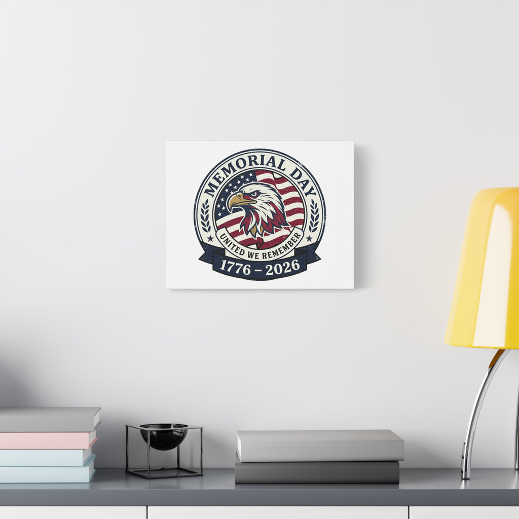 Memorial Day 1776-2026 Canvas | USA 250, vintage distressed patriotic