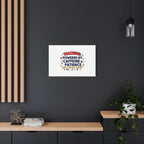 Teaching Powered by Caffeine & Patience Canvas | Teacher Appreciation Gifts