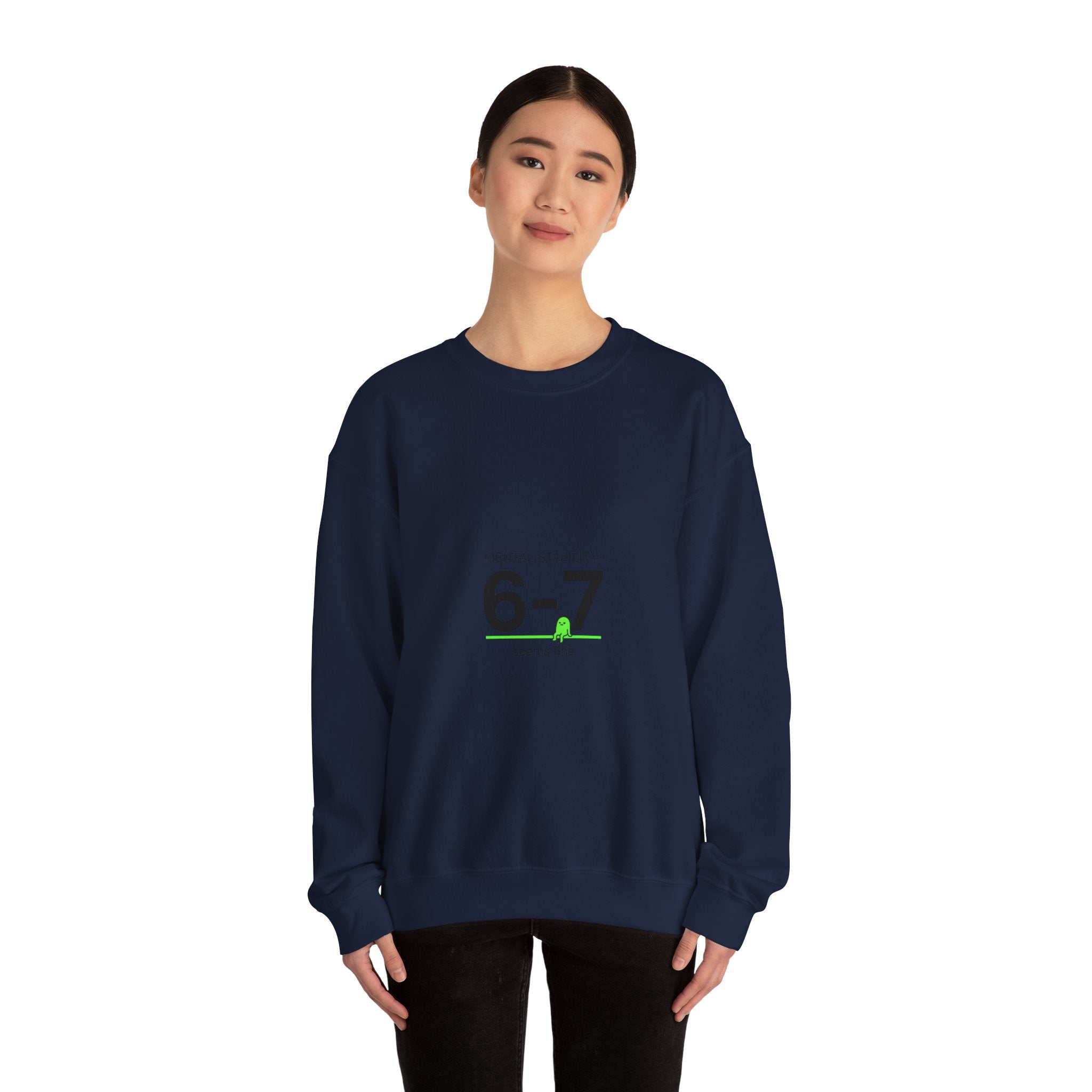 6–7 Minimalist Number Meme Sweatshirt | absurdist humor, TikTok meme