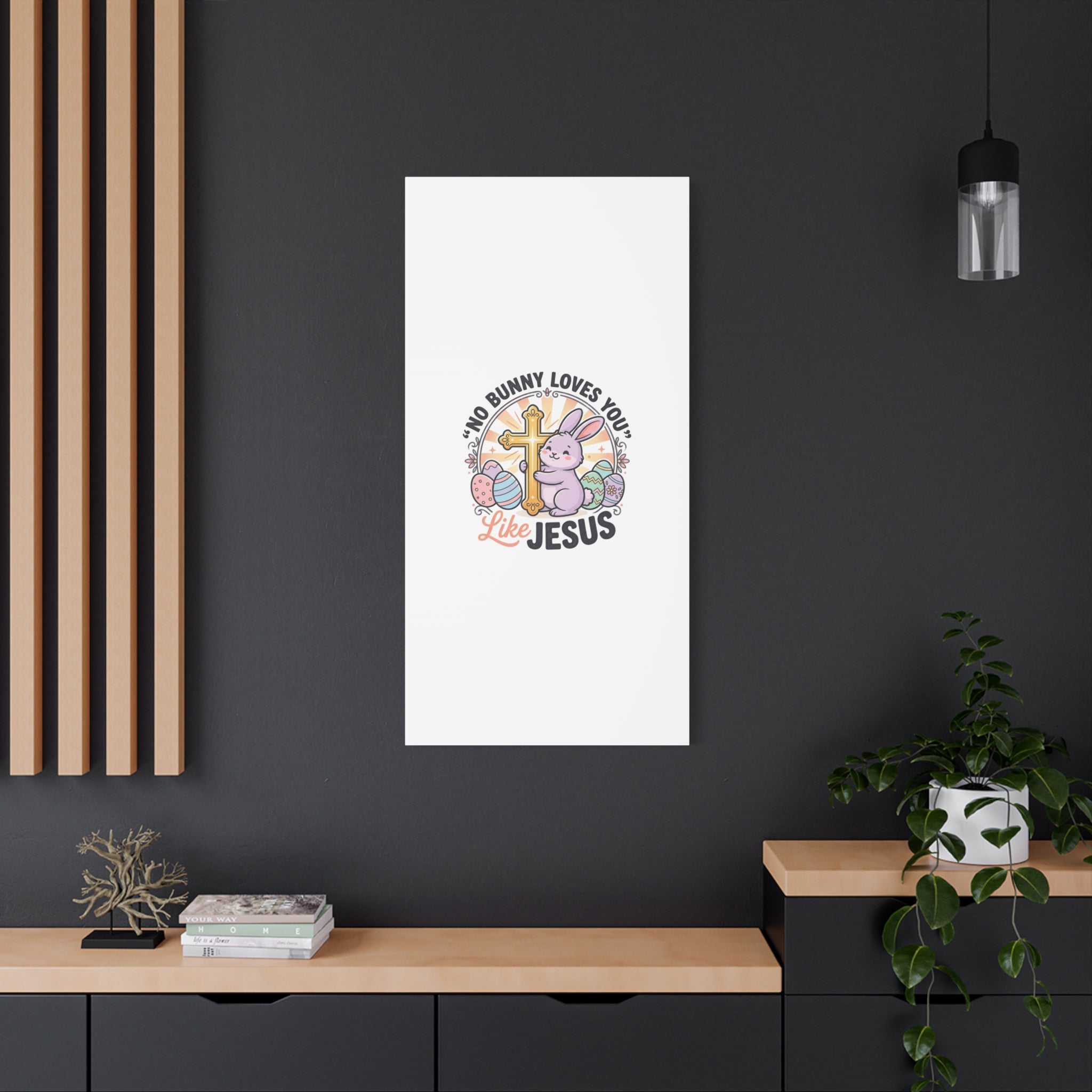 No Bunny Loves You Like Jesus Canvas | Easter Christian, Church Humor, Pastel Retro
