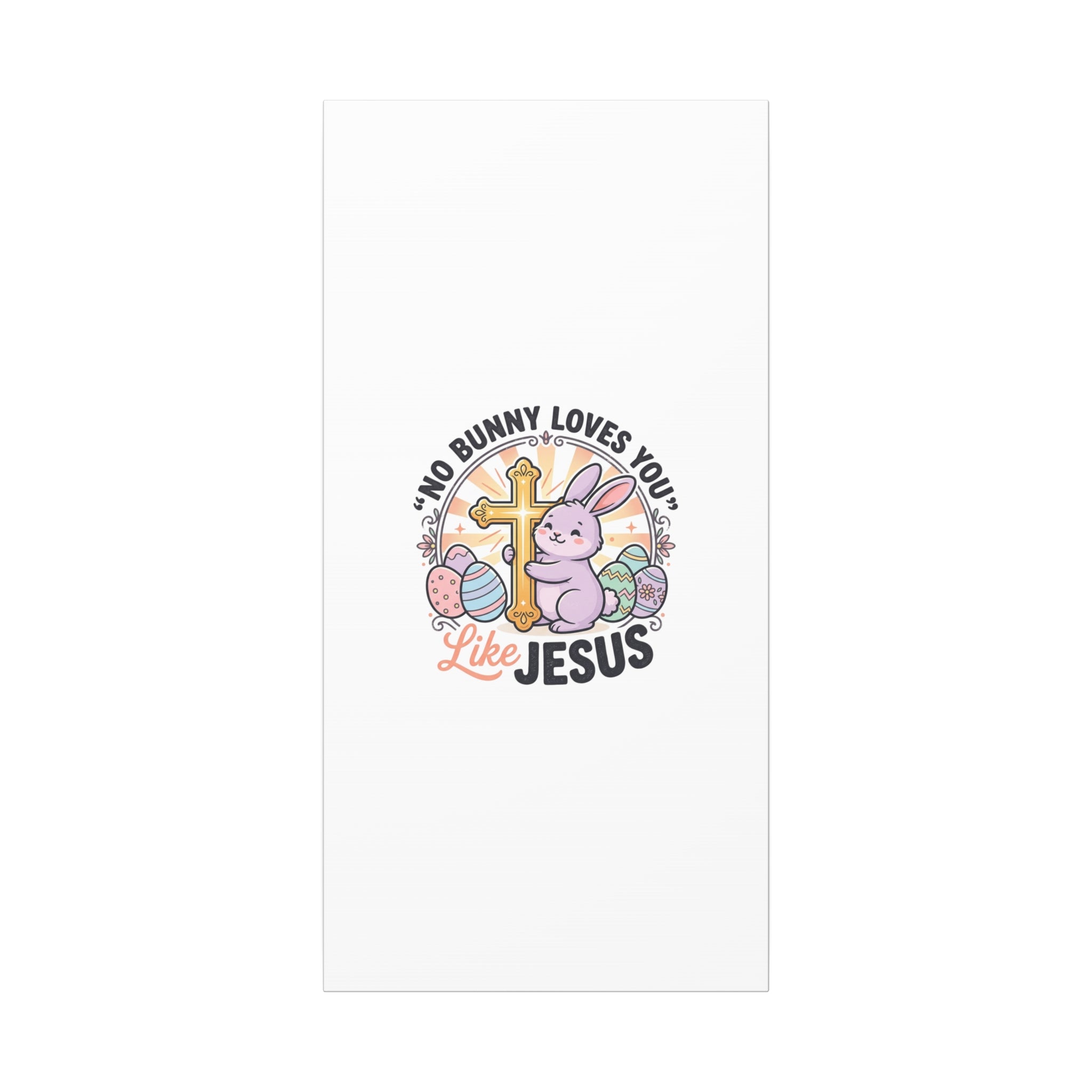 No Bunny Loves You Like Jesus Canvas | Easter Christian, Church Humor, Pastel Retro