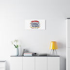Teaching Powered by Caffeine & Patience Canvas | Teacher Appreciation Gifts