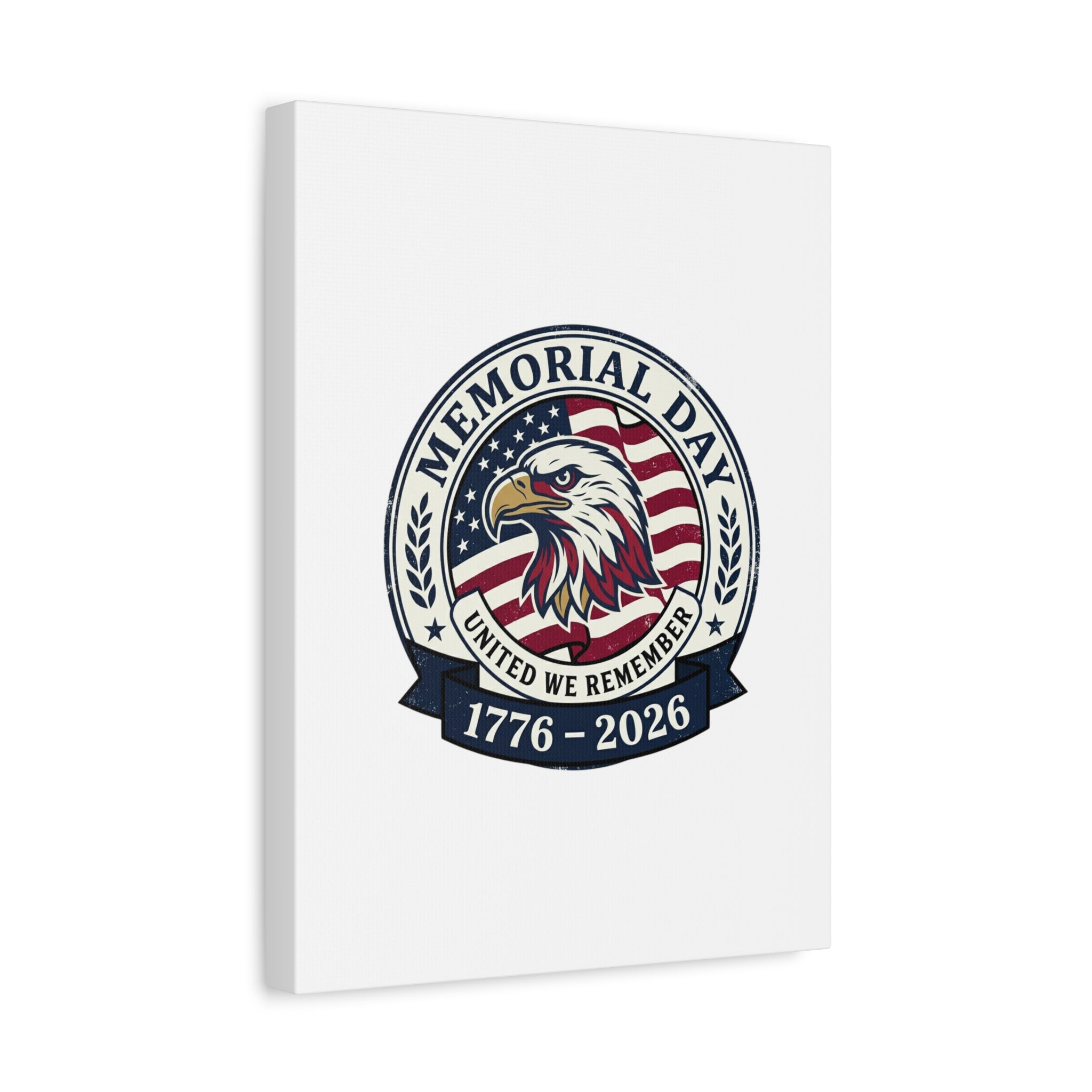Memorial Day 1776-2026 Canvas | USA 250, vintage distressed patriotic