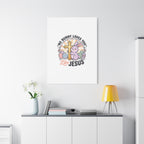No Bunny Loves You Like Jesus Canvas | Easter Christian, Church Humor, Pastel Retro