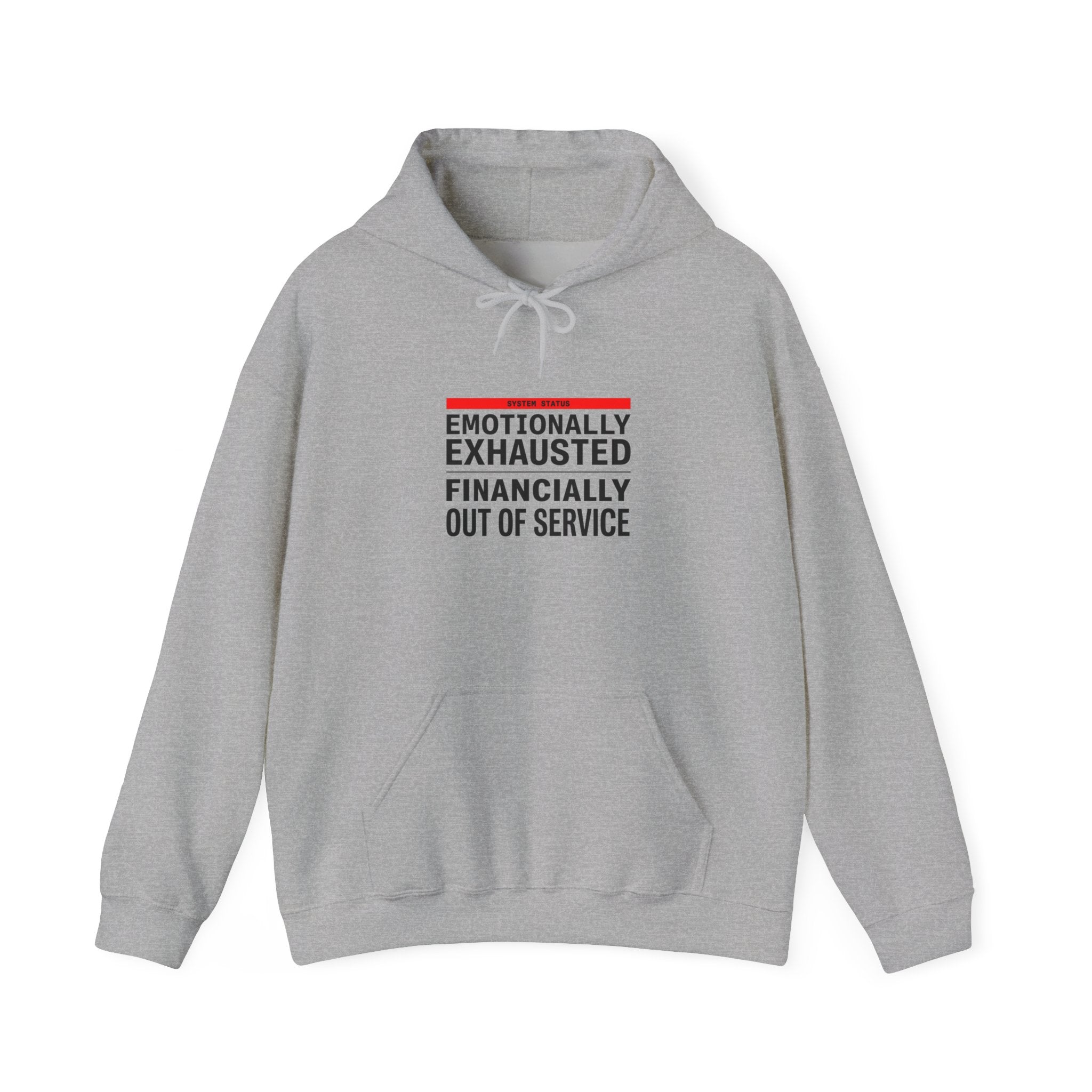 Emotionally Exhausted, Financially Out Of Service Hoodie | budget humor, receipt aesthetic
