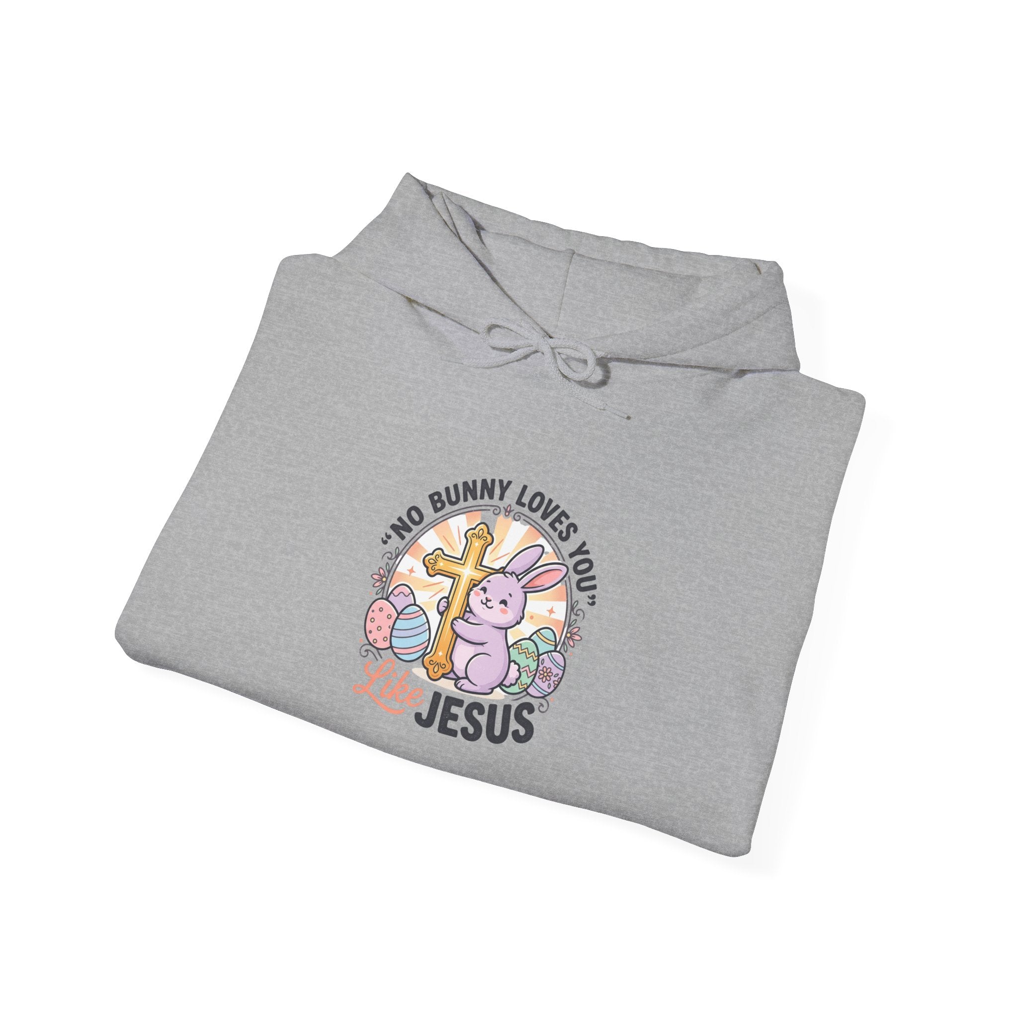 No Bunny Loves You Like Jesus Hoodie | Easter Christian Pastel Retro, Church Humor