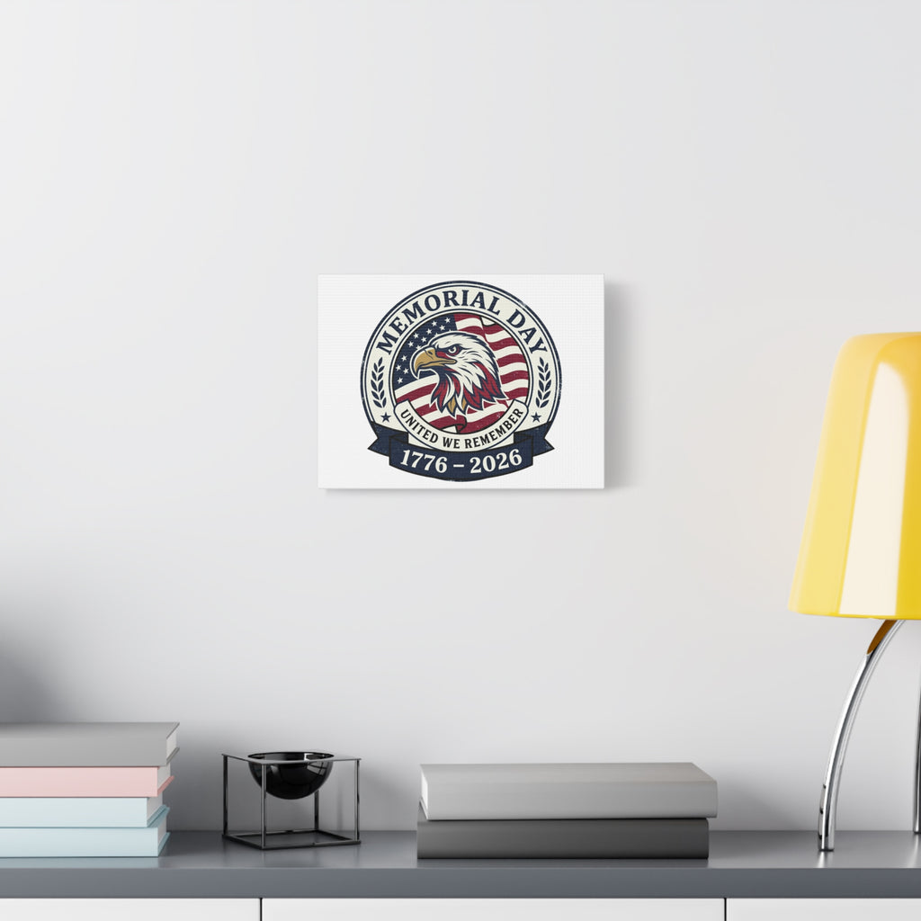 Memorial Day 1776-2026 Canvas | USA 250, vintage distressed patriotic