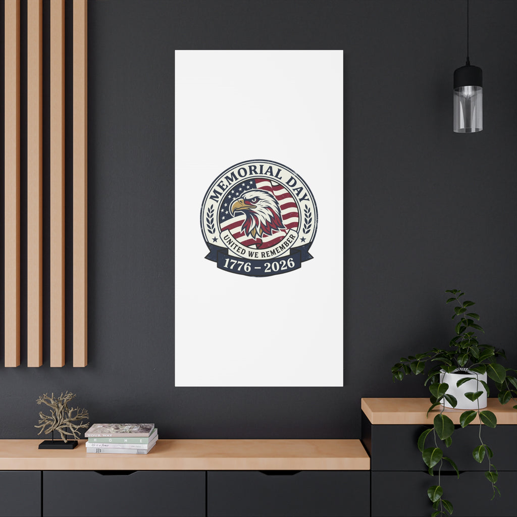 Memorial Day 1776-2026 Canvas | USA 250, vintage distressed patriotic