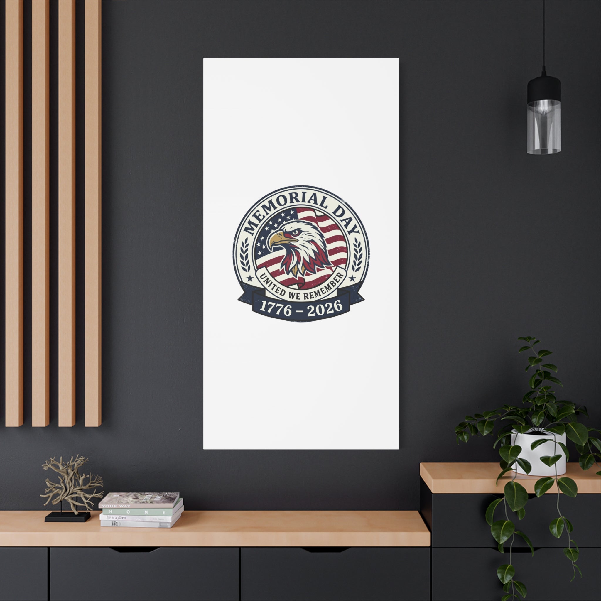 Memorial Day 1776-2026 Canvas | USA 250, vintage distressed patriotic