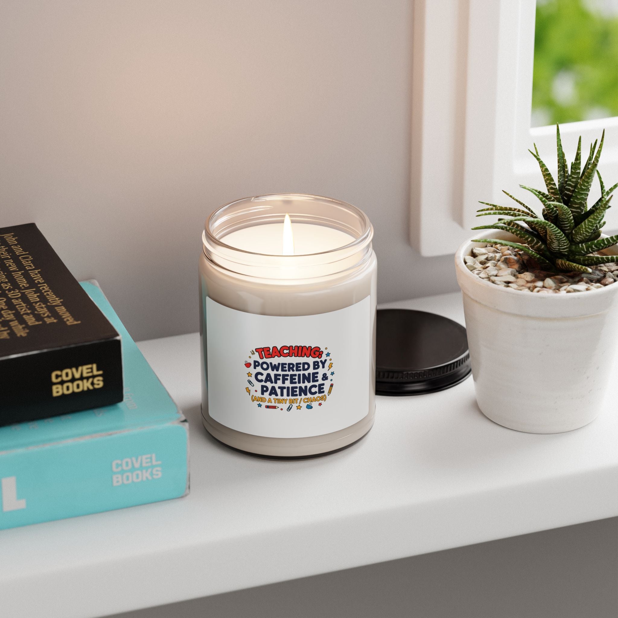 Teaching Powered by Caffeine & Patience Candle | Teacher Appreciation, Teacher Life