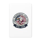 Memorial Day 1776-2026 Canvas | USA 250, vintage distressed patriotic