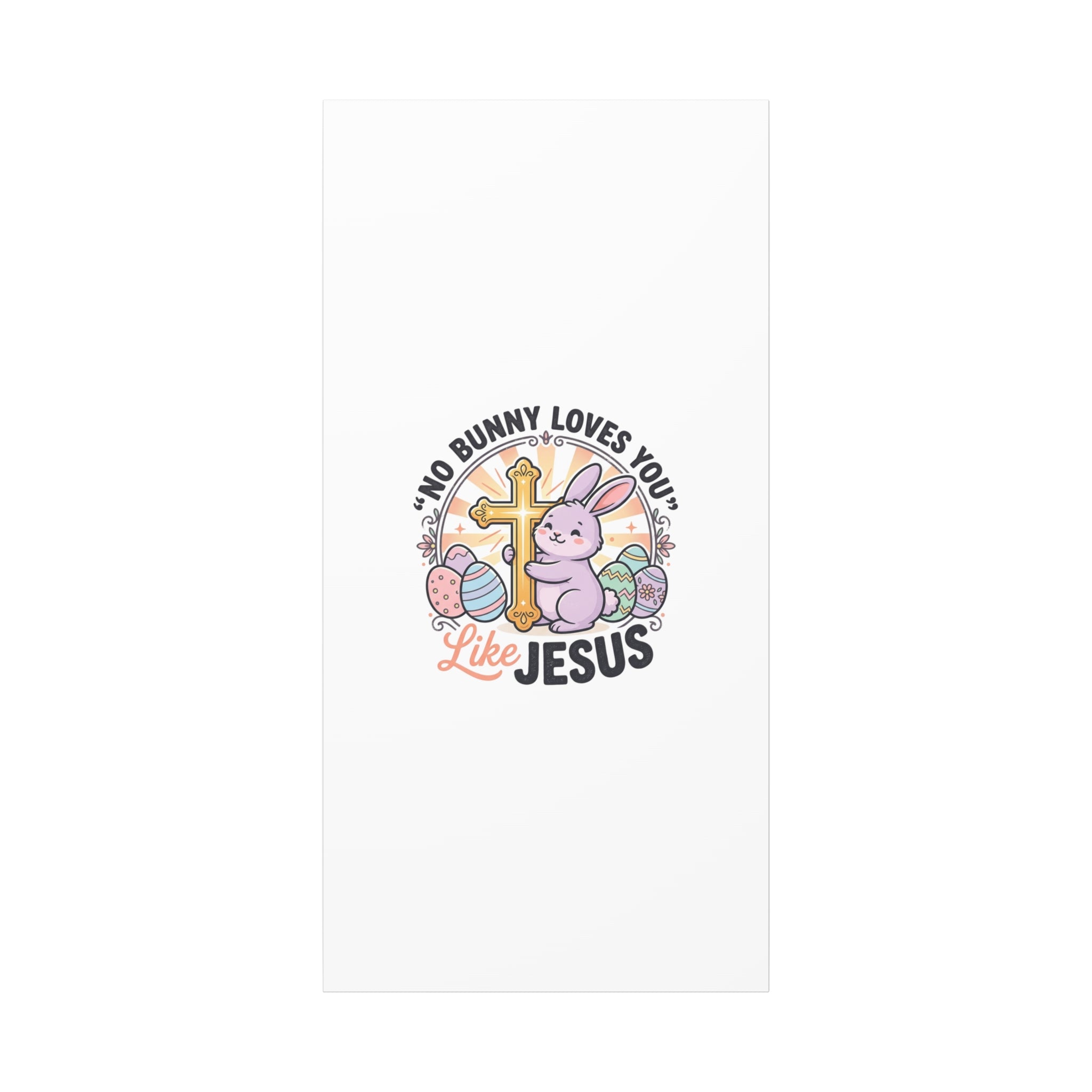 No Bunny Loves You Like Jesus Canvas | Easter Christian, Church Humor, Pastel Retro