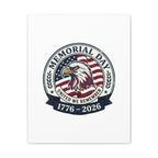 Memorial Day 1776-2026 Canvas | USA 250, vintage distressed patriotic