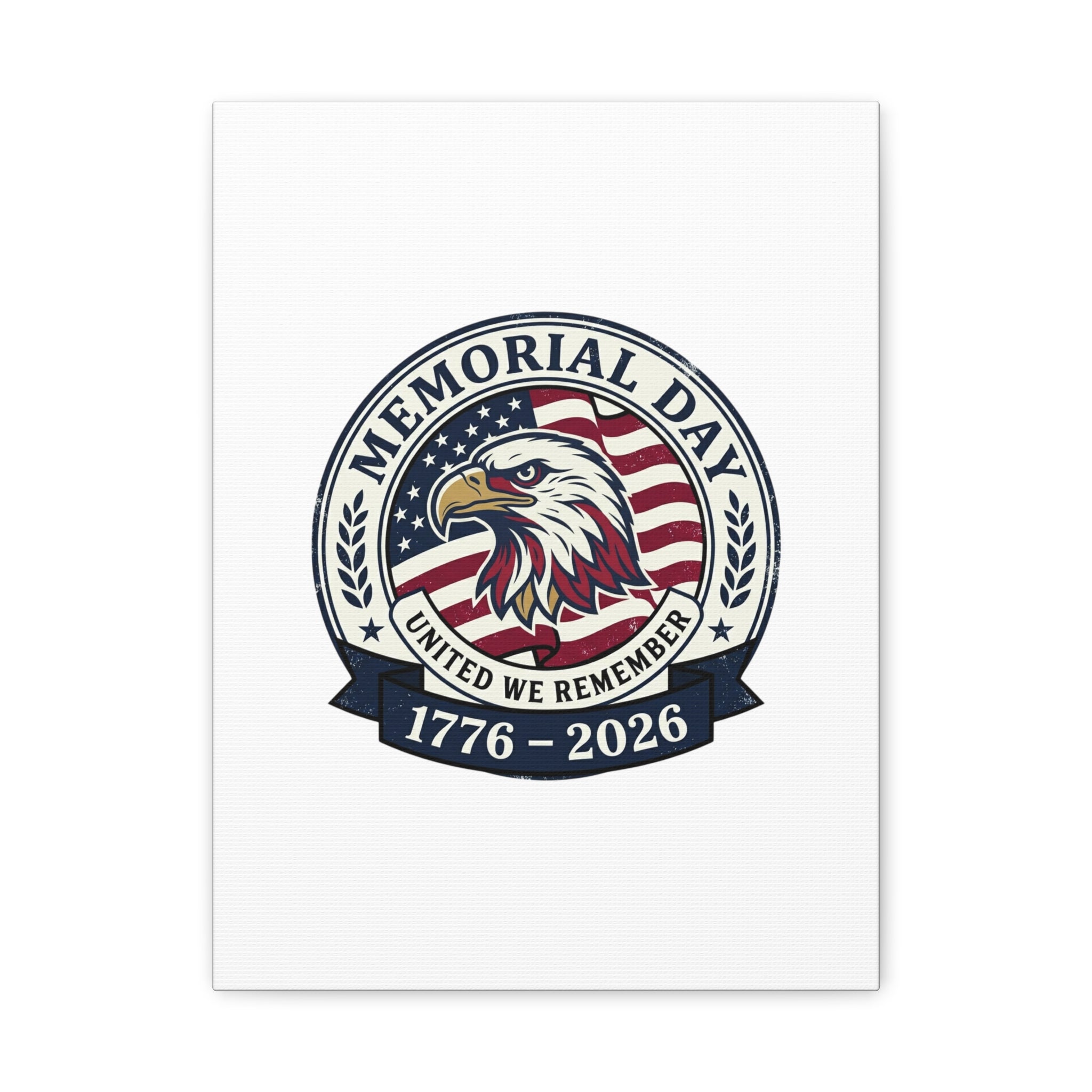 Memorial Day 1776-2026 Canvas | USA 250, vintage distressed patriotic
