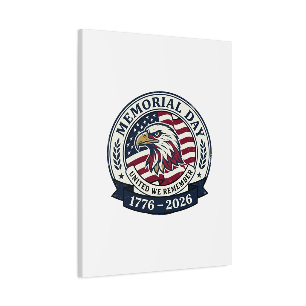 Memorial Day 1776-2026 Canvas | USA 250, vintage distressed patriotic