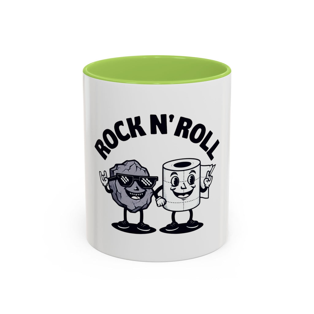 Funny 'Toilet Paper & Rock Snack' Accent Coffee Mug (11/15 oz)