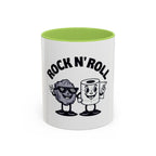 Funny 'Toilet Paper & Rock Snack' Accent Coffee Mug (11/15 oz)