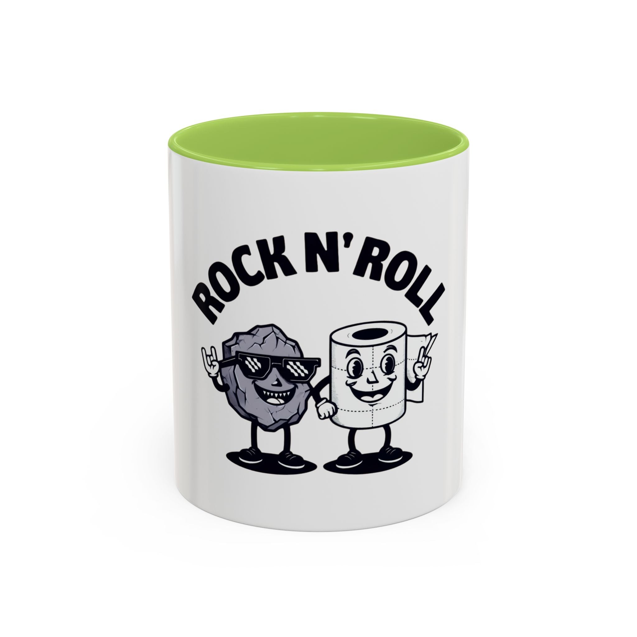 Funny 'Toilet Paper & Rock Snack' Accent Coffee Mug (11/15 oz)