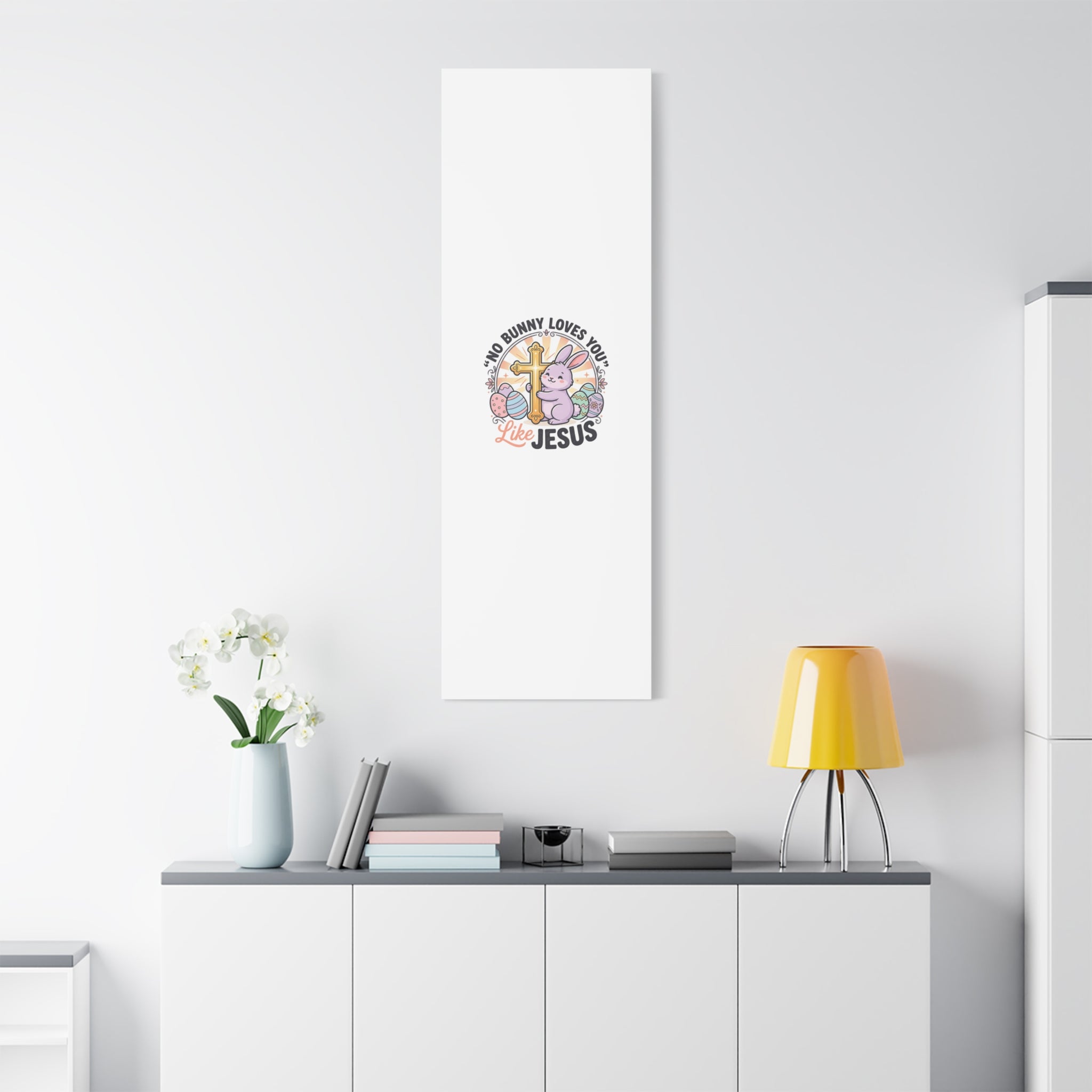 No Bunny Loves You Like Jesus Canvas | Easter Christian, Church Humor, Pastel Retro