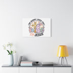 No Bunny Loves You Like Jesus Canvas | Easter Christian, Church Humor, Pastel Retro