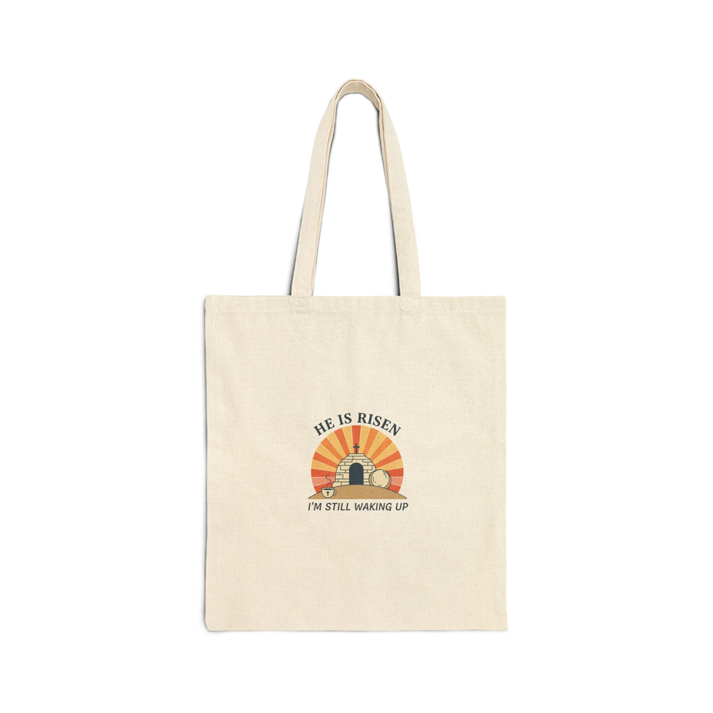 He Is Risen Sunrise Tote | Christian Easter, Faith-Based Humor